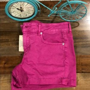 New American Eagle Outfitters Pink Midi Shorts